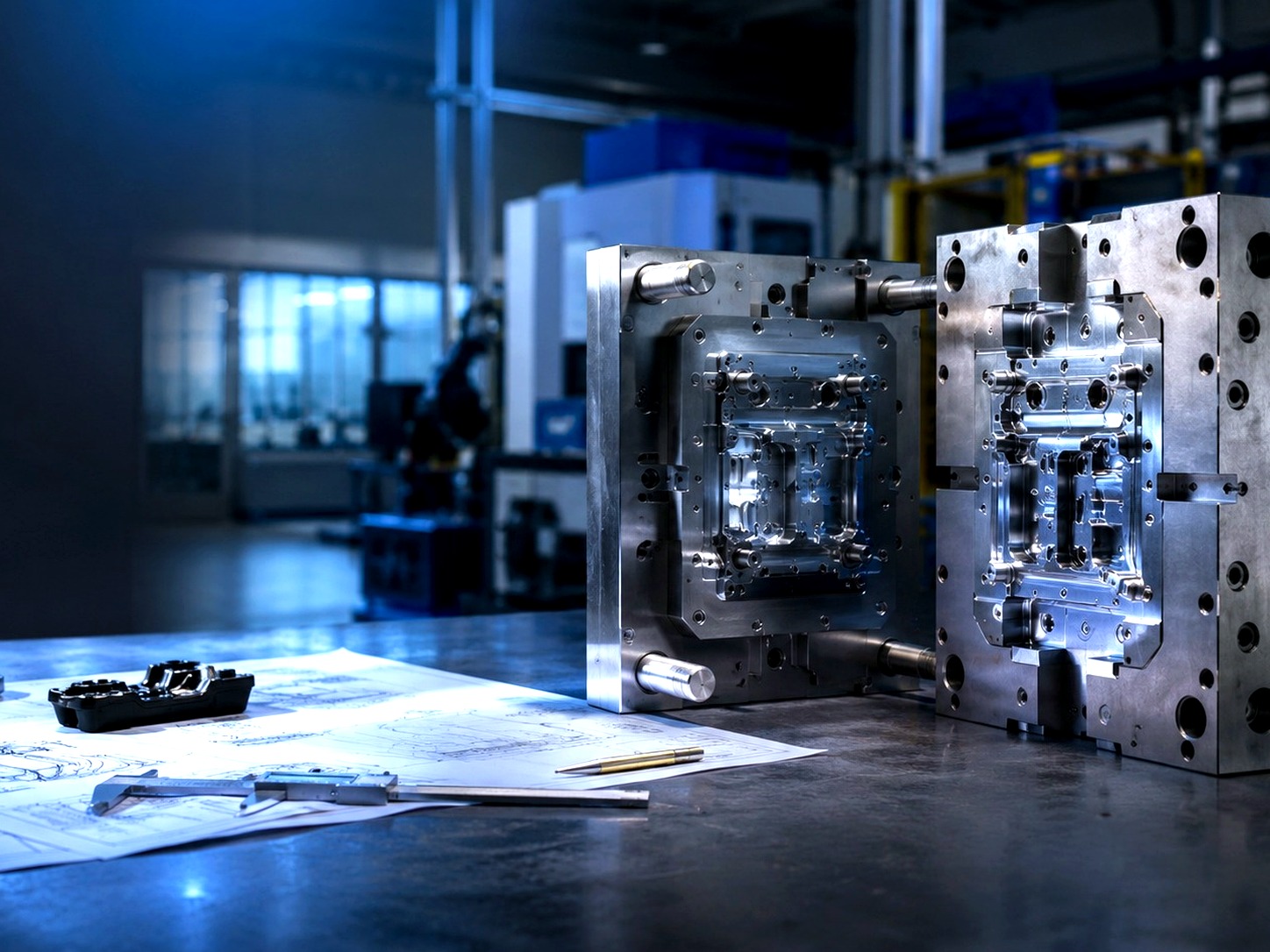 Reviewed injection moulded parts, packaged samples, tooling context, and project documentation