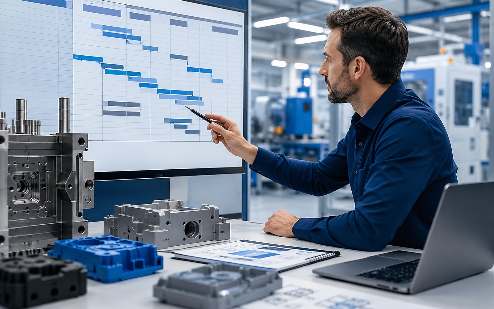 Injection mould tooling prepared for project timing and tooling scope review