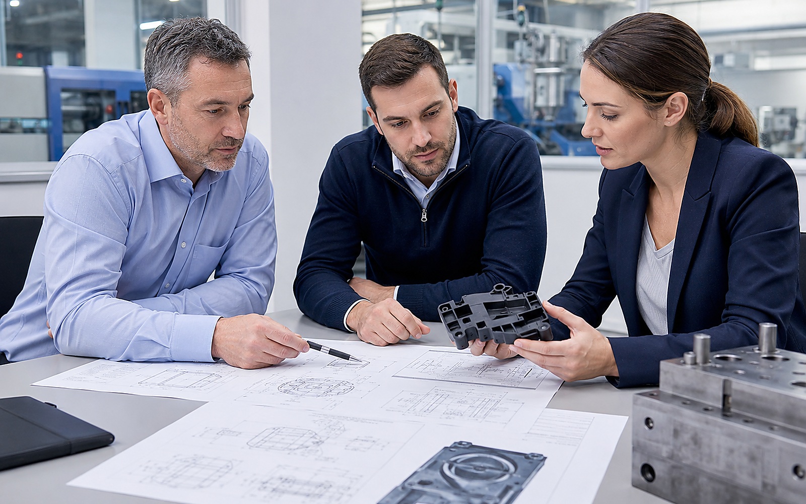 Quality planning table with tooling, drawings, and part review details prepared for manual intake