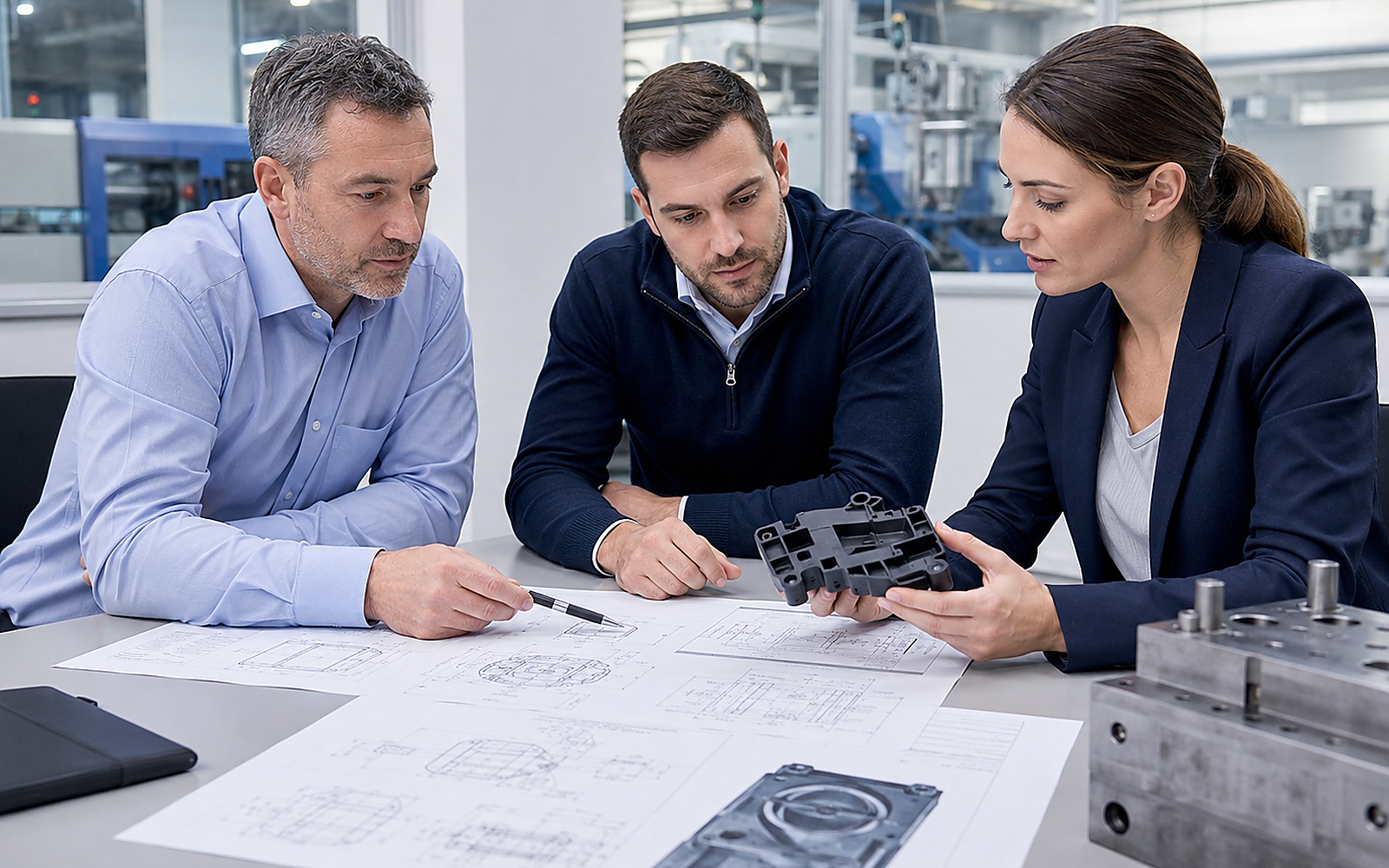 Quality review workstation with part inspection and sample assessment context