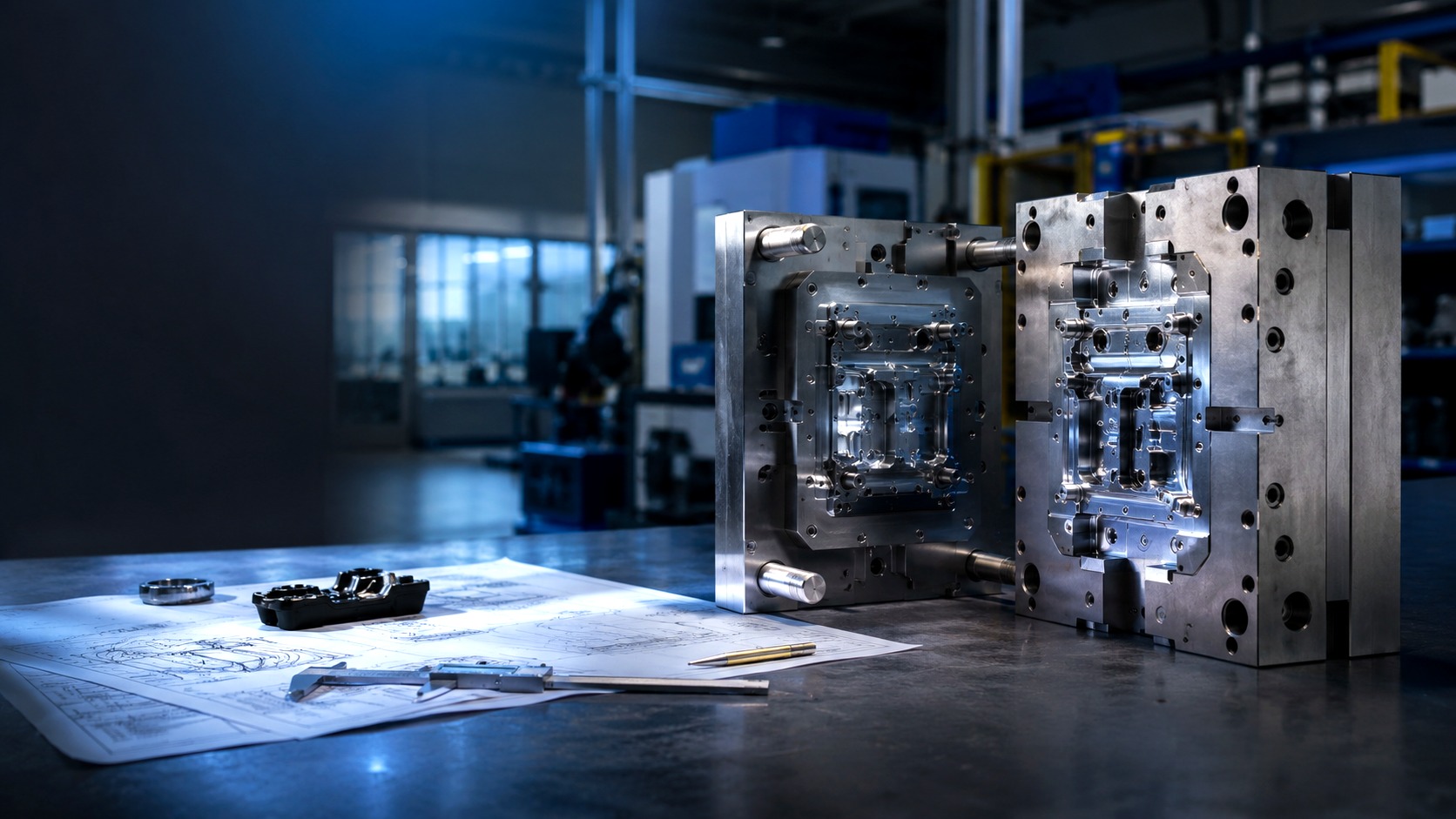 Injection mould tooling and drawings prepared for quote-ready project review