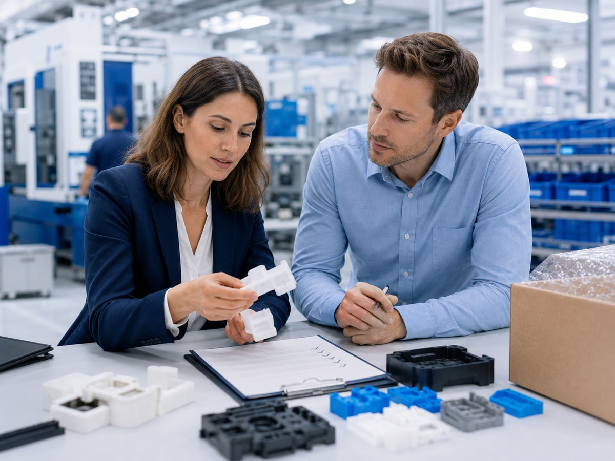 Buyer support review of injection moulded prototypes and inspection expectations